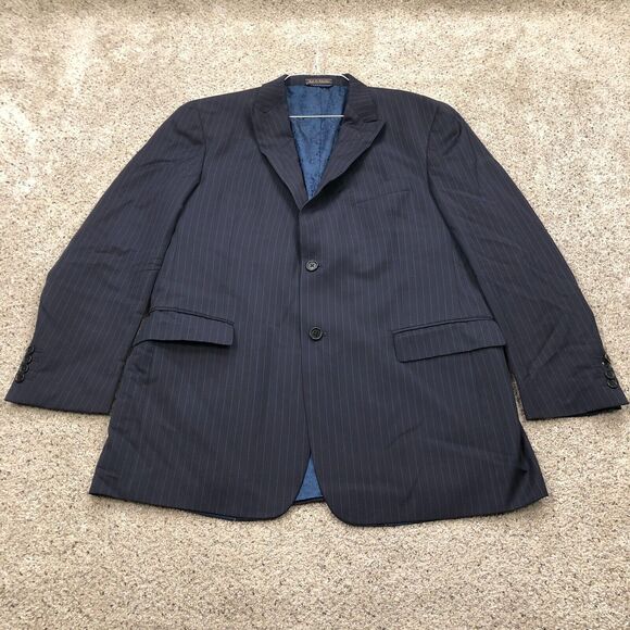 Tommy Hilfiger Blazer Adult 46R Black Wool Cashmere Blend Sport Coat Suit Jacket - Picture 1 of 13